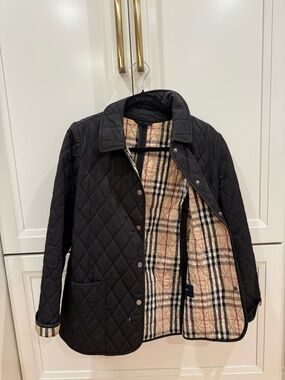 Burberry Quilted Black Coat